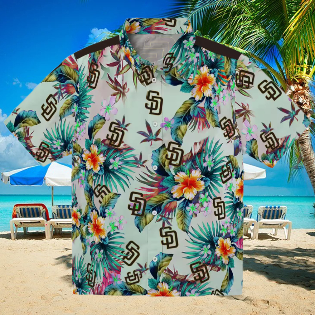 MLB San Diego Padres Tropical Green Hawaiian Shirt Beach and Vacation Wear for Fans MLB San Diego Padres Tropical Green Hawaiian Shirt Beach and Vacation Wear for Fans