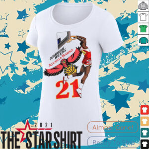 Dominique Wilkins 21 Atlanta Hawks NBA Player Basketball shirt