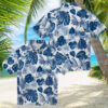 Botanical Miami Marlins Hawaiian Shirt   Blue White MLB Summer Outfit