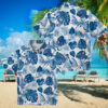 Men’s MLB Dodgers Hawaiian Shirt   Blue Floral Tropical Beach Vacation Style