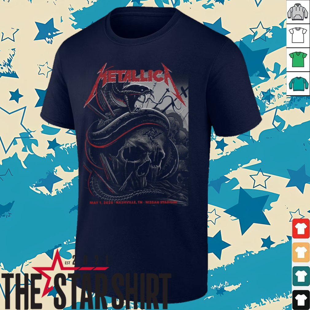 Metallica M72 Nashville Night 1 At Nissan Stadium On May 1 2025 North American Tour Unisex T Shirt Metallica M72 Nashville Night 1 At Nissan Stadium On May 1 2025 North American Tour Unisex T Shirt