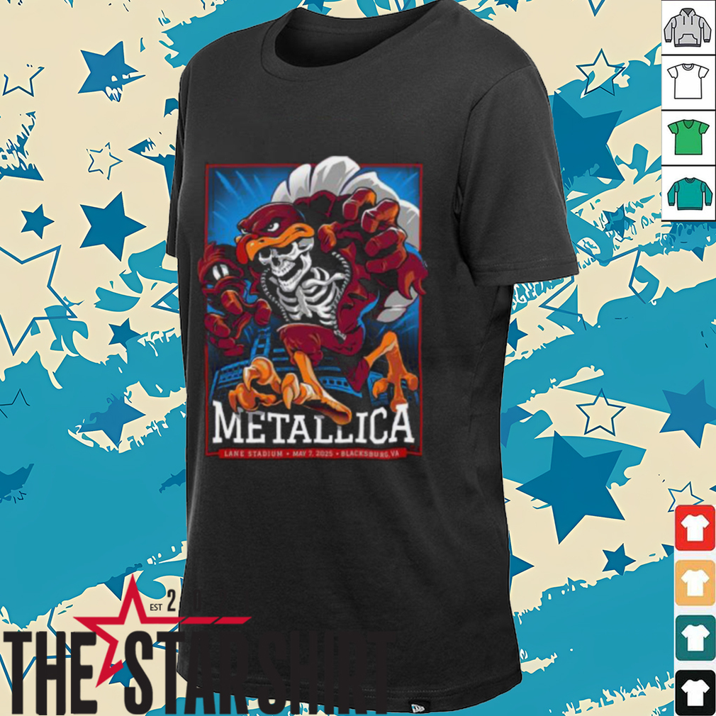 Metallica M72 Virginia Tech At Lane Stadium In Blacksburg Virginia United States On May 7 2025 M72 World Tour Unisex T Shirt Metallica M72 Virginia Tech At Lane Stadium In Blacksburg Virginia United States On May 7 2025 M72 World Tour Unisex T Shirt