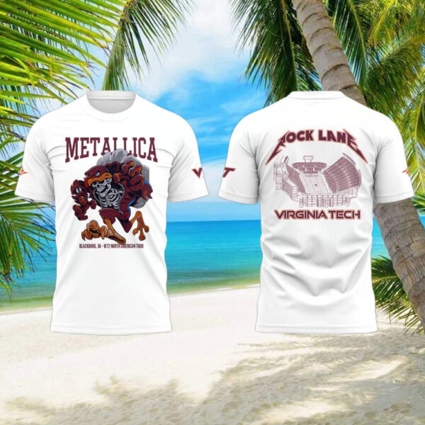 Metallica x Virginia Tech “Lane Rocked” Limited Edition T shirt