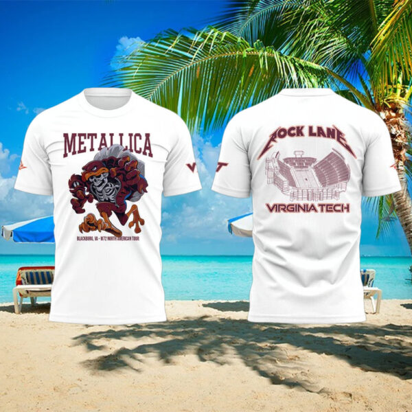 Metallica x Virginia Tech “Lane Rocked” Limited Edition T shirt