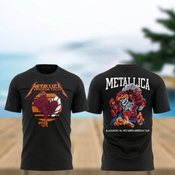 Metallica x Virginia Tech Lane Rocked T Shirt Cool Gifts For Music Lovers