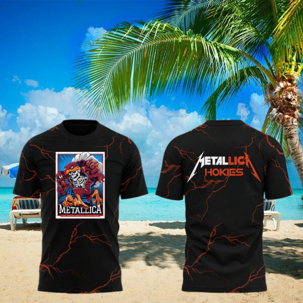 Metallica x Virginia Tech Lane Rocked T Shirt Gifts For Someone Who Loves Music