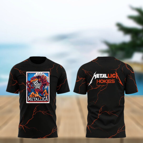 Metallica x Virginia Tech Lane Rocked T Shirt Gifts For Someone Who Loves Music