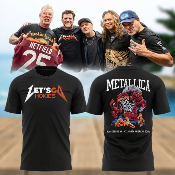 Metallica x Virginia Tech Lane Rocked T Shirt Music Related Gifts For Guys