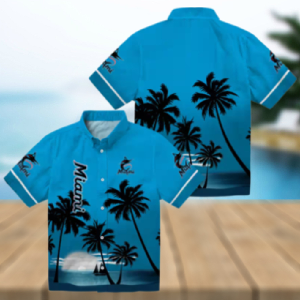 Miami Marlins Aloha Hawaiian Shirt for Men Beach Sunset MLB Fanwear Miami Marlins Aloha Hawaiian Shirt for Men Beach Sunset MLB Fanwear