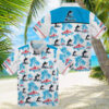 Miami Marlins Leafy Pattern Hawaiian Shirt   Official MLB Fan Gear for Summer Outings