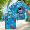 Miami Marlins Hibiscus Tropical Hawaiian Shirt   MLB Fan Beach Shirt for Men