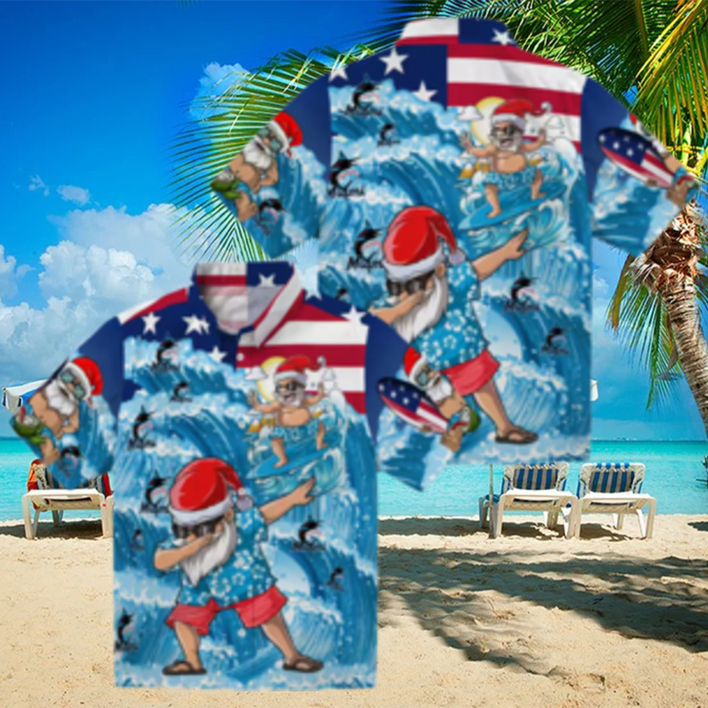 Miami Marlins Holiday Aloha Shirt Surfing Santa Christmas Gift for Fans Miami Marlins Holiday Aloha Shirt Surfing Santa Christmas Gift for Fans