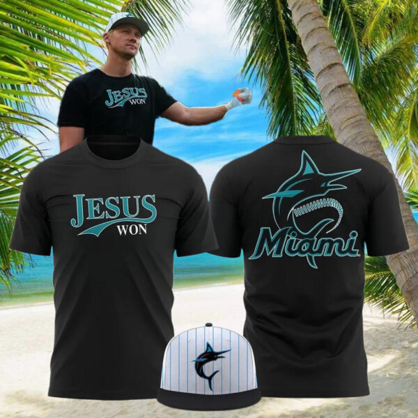 Miami Marlins Jesus Won Limited Edition T Shirt Basketball Fan Gift Ideas