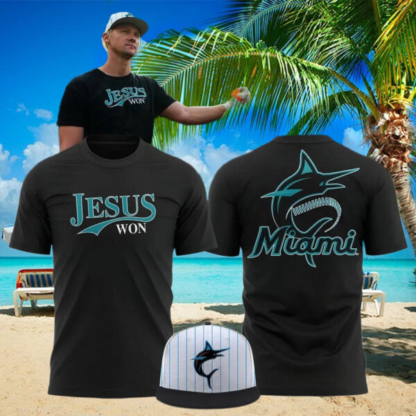 Miami Marlins Jesus Won Limited Edition T Shirt Basketball Fan Gift Ideas