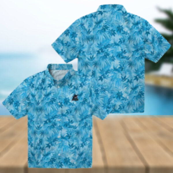 Miami Marlins Leafy Pattern Hawaiian Shirt   Official MLB Fan Gear for Summer Outings