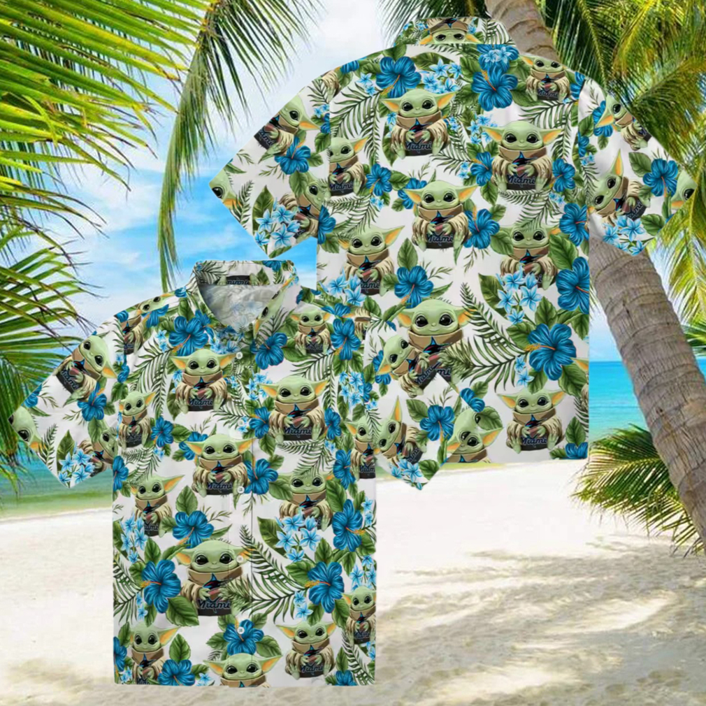 Miami Marlins Yoda Hawaiian Shirt MLB Tropical Summer Beachwear for Men Miami Marlins Yoda Hawaiian Shirt MLB Tropical Summer Beachwear for Men