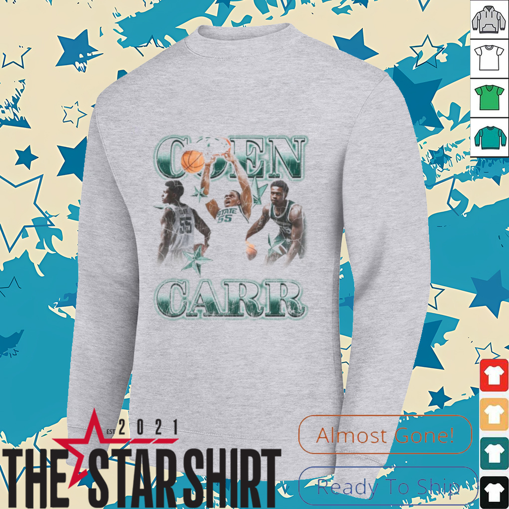 Michigan State Spartans CON CARR 55 STATE Basketball T Shirt Michigan State Spartans CON CARR 55 STATE Basketball T Shirt