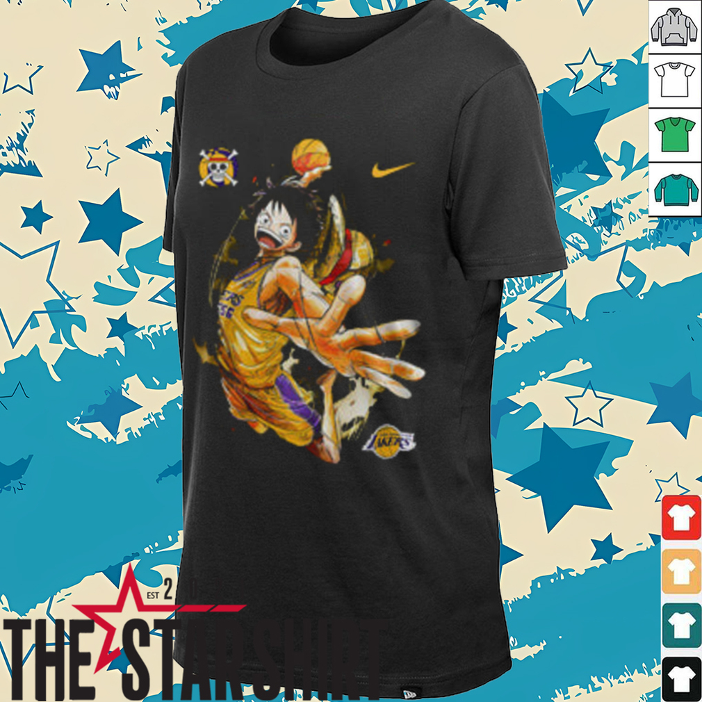 Monkey D Luffy One Piece The Straw Hat Pirates Are Joining The Lakers T Shirt Gifts For Him Monkey D Luffy One Piece The Straw Hat Pirates Are Joining The Lakers T Shirt Gifts For Him