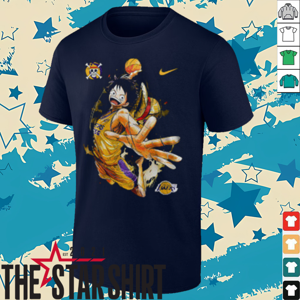 Monkey D Luffy One Piece The Straw Hat Pirates Are Joining The Lakers T Shirt Gifts For Him Monkey D Luffy One Piece The Straw Hat Pirates Are Joining The Lakers T Shirt Gifts For Him