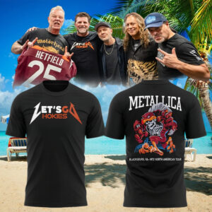 Metallica x Virginia Tech Lane Rocked T Shirt Music Related Gifts For Guys