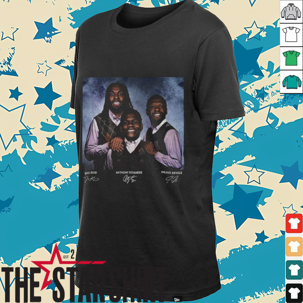 Naz Reid Anthony Edwards Julius Randle Basketball Signature Vintage NBA shirt Naz Reid Anthony Edwards Julius Randle Basketball Signature Vintage NBA shirt