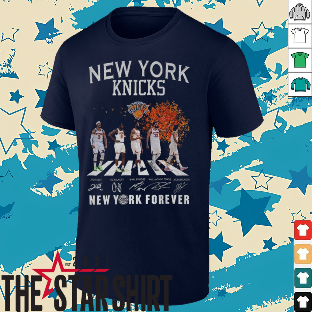 New York Knicks New York Forever Signature Abbey Road signature shirt New York Knicks New York Forever Signature Abbey Road signature shirt