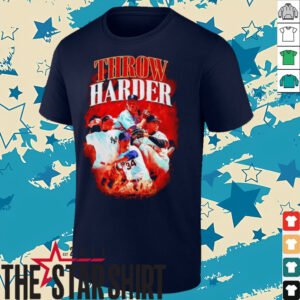 Throw Harder baseball graphic shirt