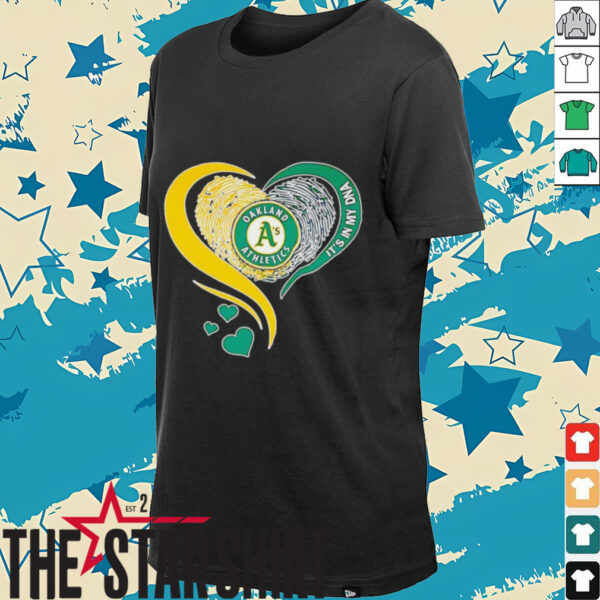 Oakland Athletics Baseball it’s in my DNA heart shirt