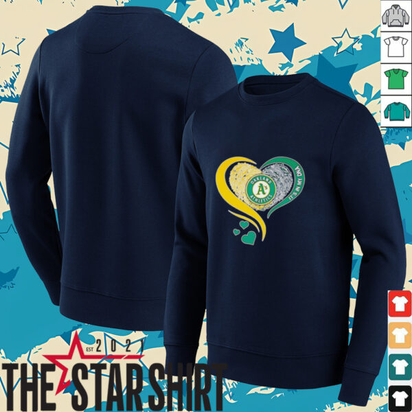 Oakland Athletics Baseball it’s in my DNA heart shirt