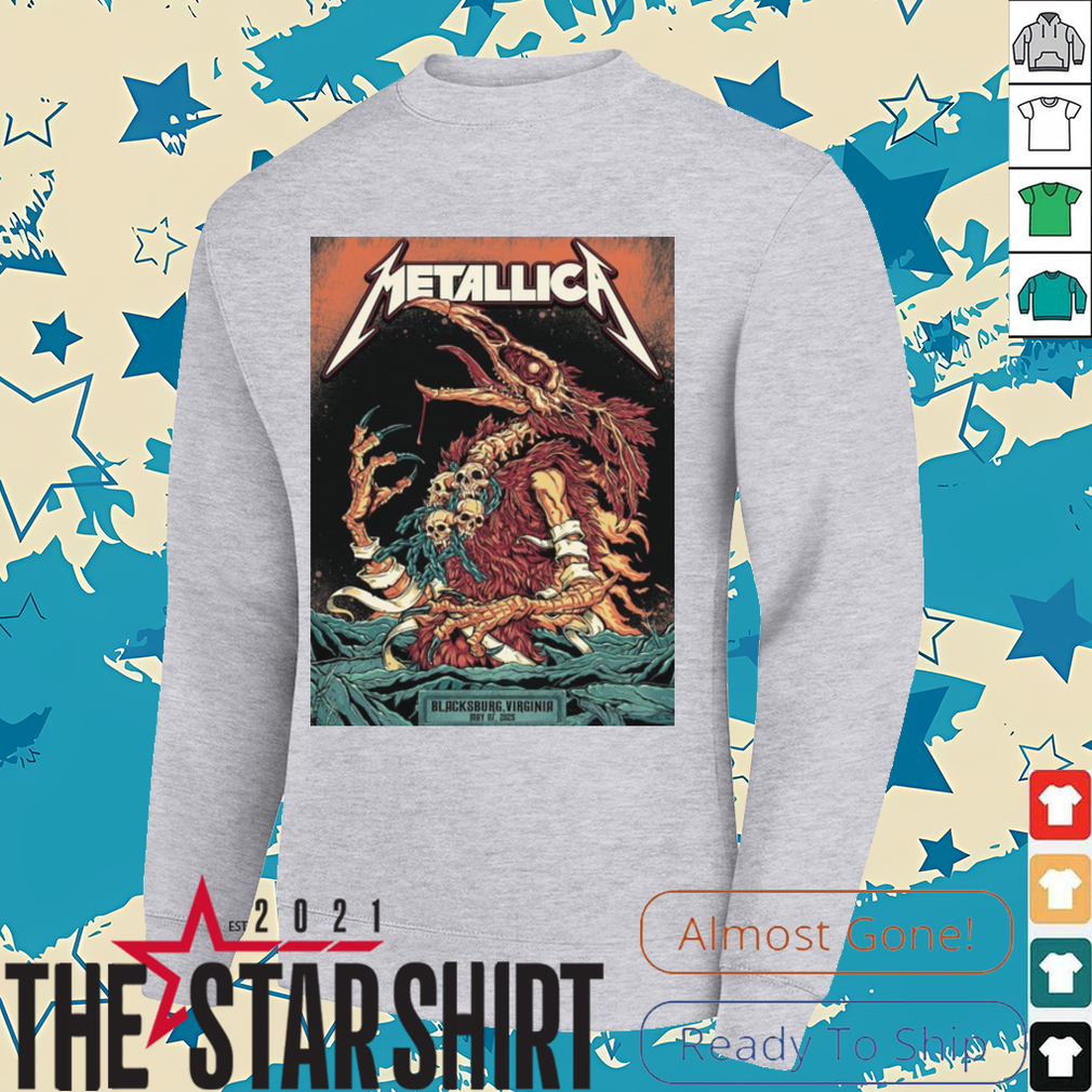 Official Metallica M72 World Tour Exclusive Virginia Tech Shirt Official Metallica M72 World Tour Exclusive Virginia Tech Shirt