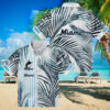 Official Miami Marlins MLB Hawaiian Shirt   Tropical Blue Black Stripes