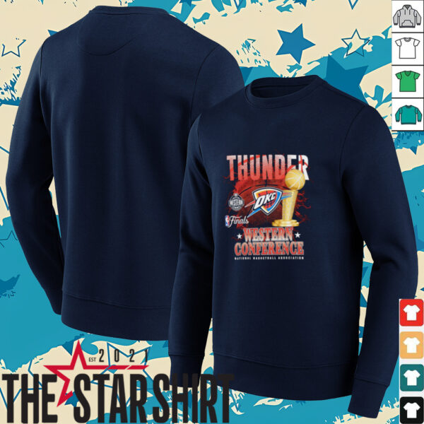 Oklahoma City Thunder 2025 NBA Western Conference Finals trophy shirt