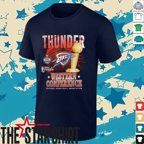 Oklahoma City Thunder 2025 NBA Western Conference Finals trophy shirt