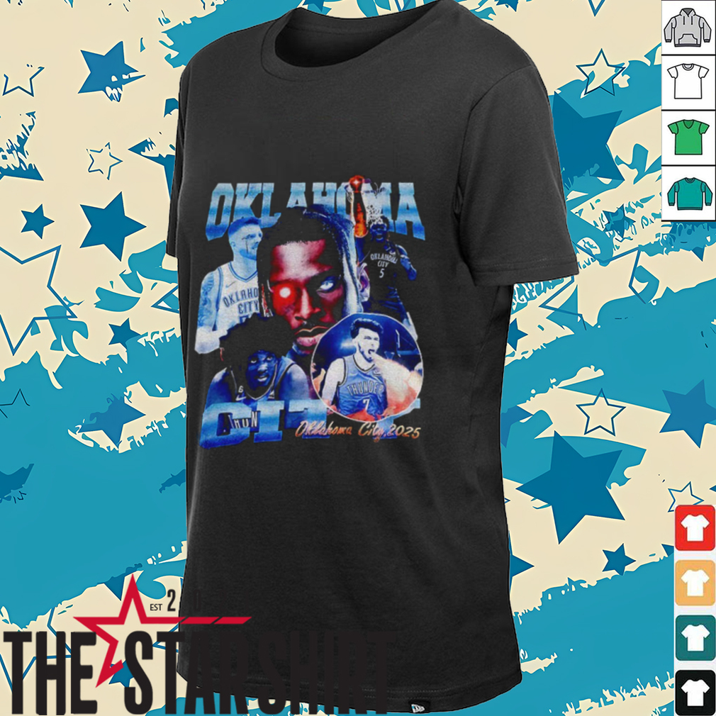 Oklahoma City Thunder NBA basketball Players graphic shirt Oklahoma City Thunder NBA basketball Players graphic shirt