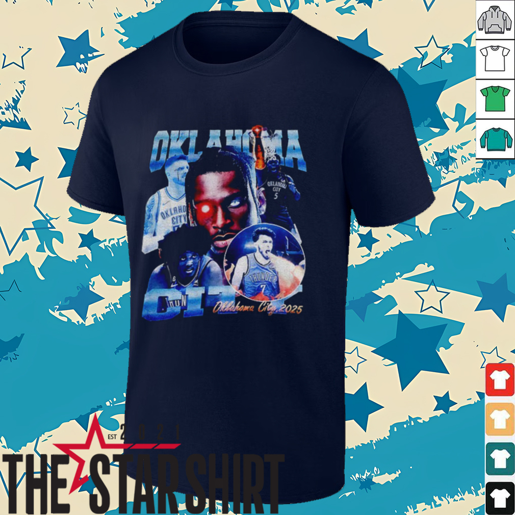 Oklahoma City Thunder NBA basketball Players graphic shirt Oklahoma City Thunder NBA basketball Players graphic shirt