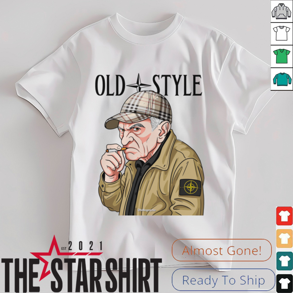 Old Style Man with Cap Graphic T Shirt Old Style Man with Cap Graphic T Shirt