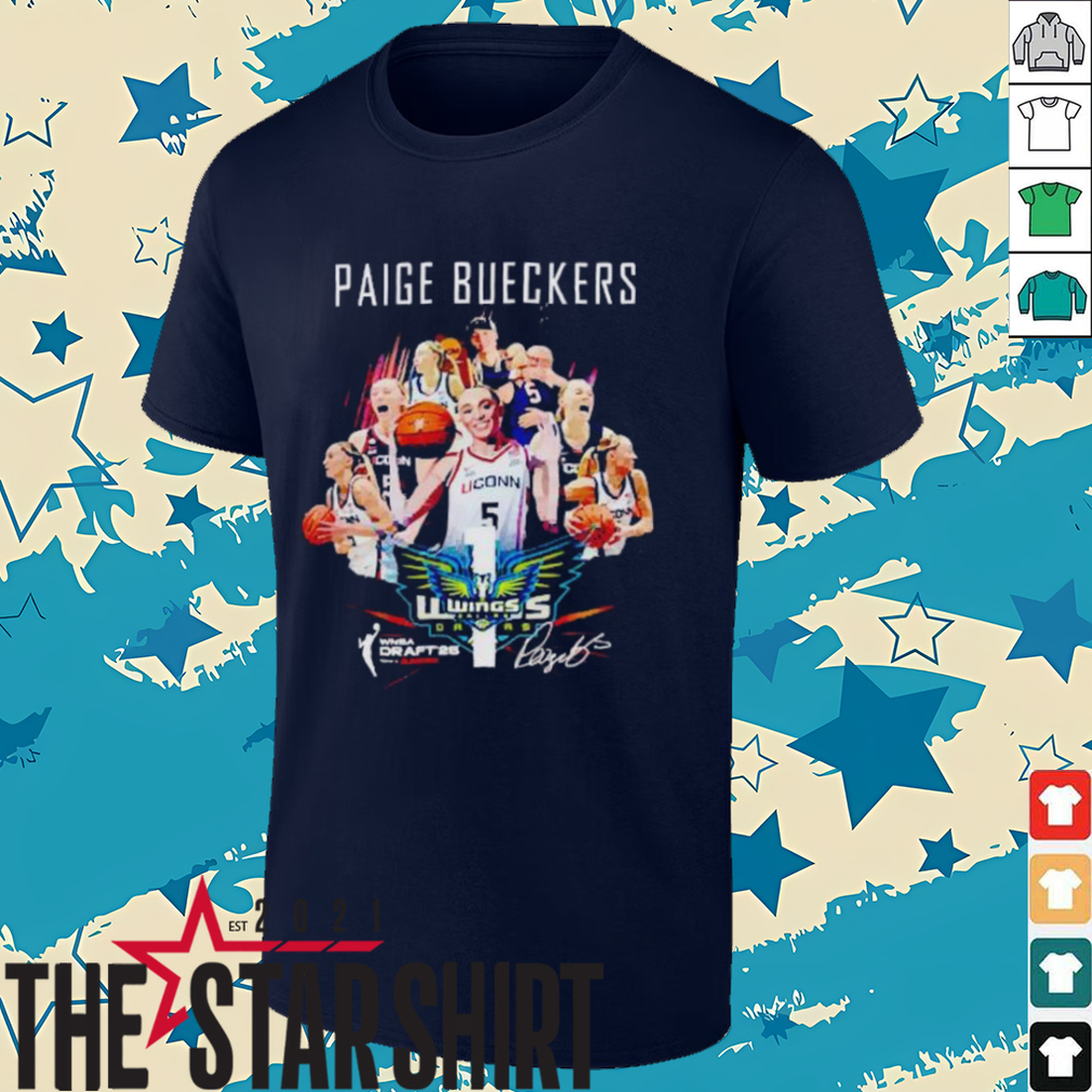 Paige Bueckers Dallas Wings 2025 Wnba draft signature shirt Paige Bueckers Dallas Wings 2025 Wnba draft signature shirt