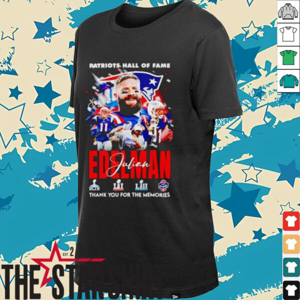 Patriots Hall of Fame Julian Edelman New England Patriots thank you for the memories shirt