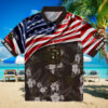 Personalized San Diego Padres Hawaiian Shirt   USA Flag Hibiscus Print