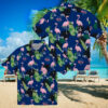 Dodgers Botanical Print Hawaiian Shirt   Red MLB Fan Apparel for Summer Vacation