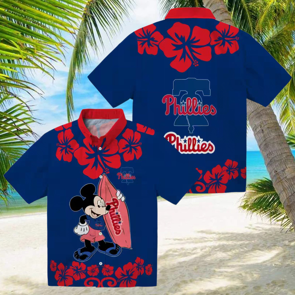 Philadelphia Phillies Mickey Surfing Blue Hawaiian Shirt MLB Beach Shirt for Fans Philadelphia Phillies Mickey Surfing Blue Hawaiian Shirt MLB Beach Shirt for Fans