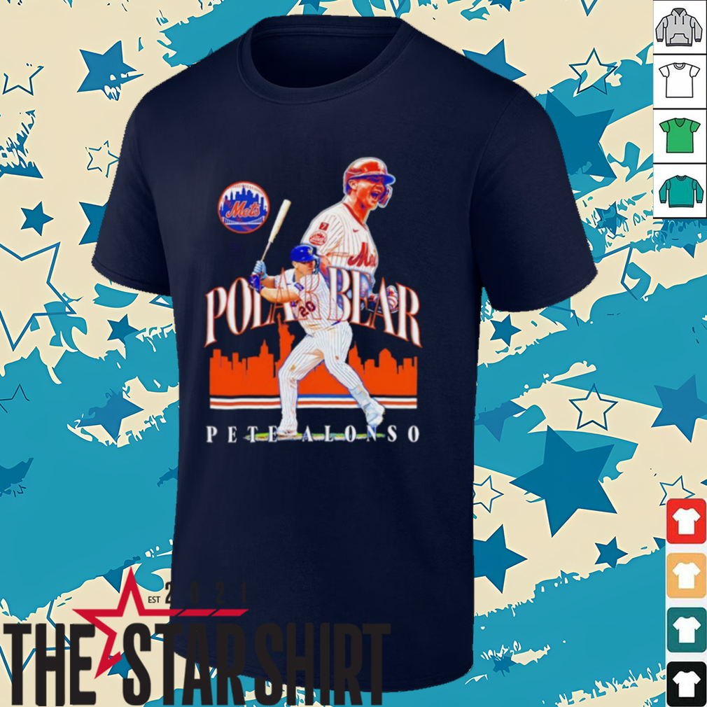 Polar Bear Pete Alonso #20 New York Mets Baseball skyline shirt Polar Bear Pete Alonso #20 New York Mets Baseball skyline shirt