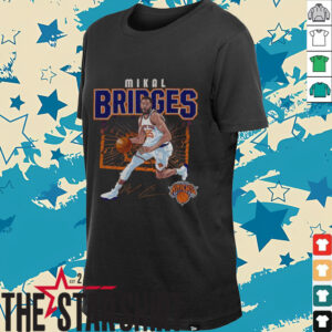Mikal Bridges cartoon New York Knicks player basketball signature shirt