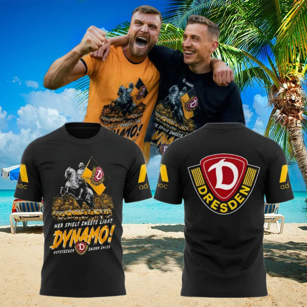 SG Dynamo Dresden Wer Spielt Zweete Liga 2025 T Shirt SG Dynamo Dresden Wer Spielt Zweete Liga 2025 T Shirt