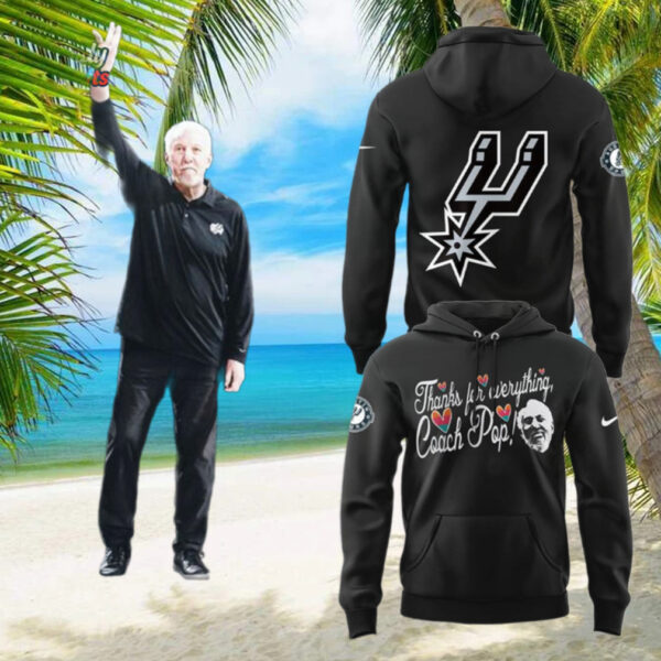 San Antonio Spurs x Coach Pop One Of The Greatest Coaches Of All Time 2025 Hoodie