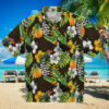 Tropical New York Yankees Palm Print Shirt   MLB Summer Beachwear for Men