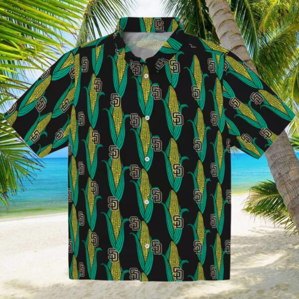 San Diego Padres Brown Tropical Hawaiian Shirt