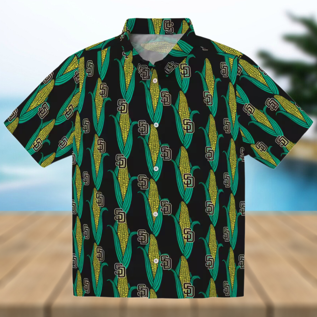 San Diego Padres Brown Tropical Hawaiian Shirt San Diego Padres Brown Tropical Hawaiian Shirt