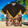 San Diego Padres Fan Hawaiian Shirt   Brown Chevron Summer Beach Wear