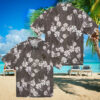 San Diego Padres Tropical Plants Hawaiian Shirt   Brown & White MLB Fan Apparel